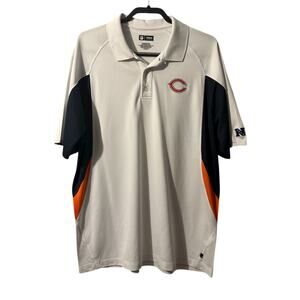 Chicago Bears NFL white polo shirt short sleeve men’s size XL.